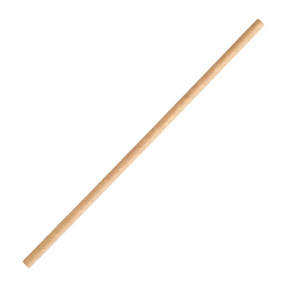 Straws : Wrapped Kraft 4 Ply Bamboo Smoothie Straw 8''