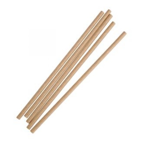 Wrapped Kraft 4 Ply Bamboo Smoothie Straw 8'' X 100