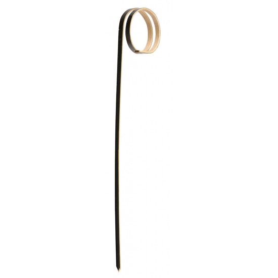 Curly Black Bamboo Skewer 5'' X 100