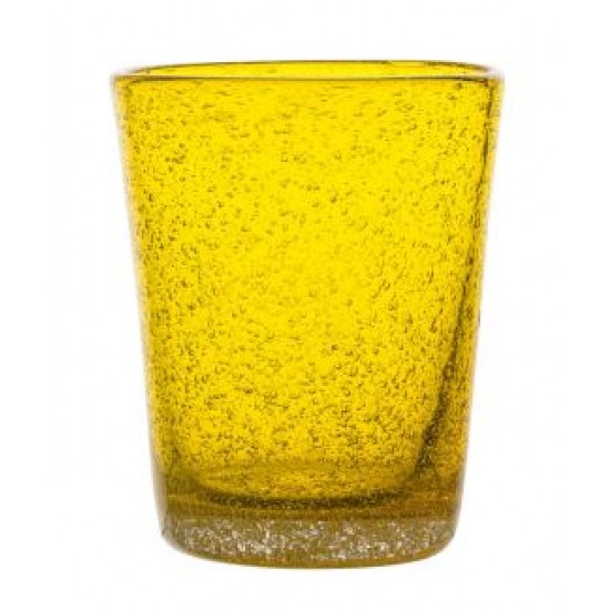 Yellow Glass With Bubble Effect