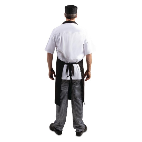 Chef Wearing Plain Black Apron