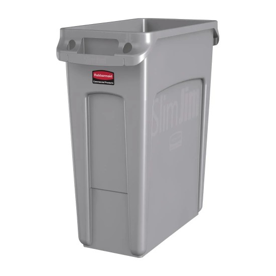 Slim Bins : Rubbermaid Slim Jim Waste Bin Grey - 60ltr