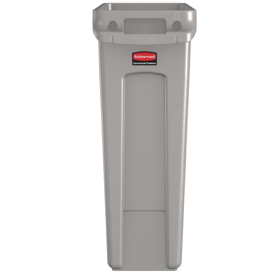 Rubbermaid Slim Jim Waste Bin Grey - 60ltr