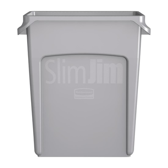 Rubbermaid Slim Jim Waste Bin Grey - 60ltr