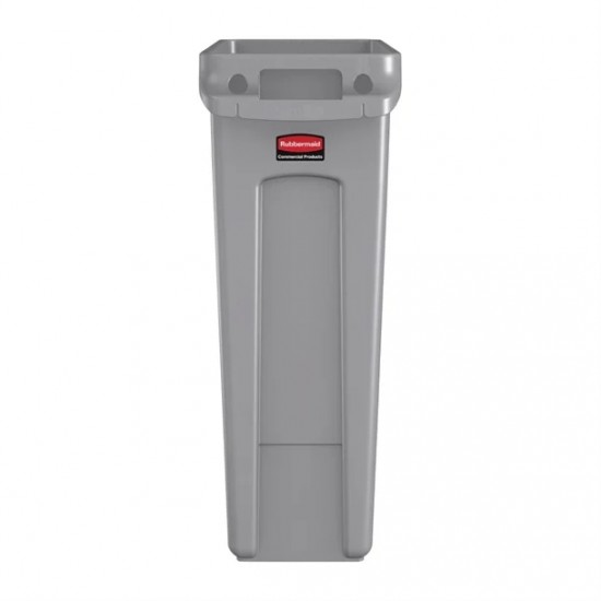 Rubbermaid Slim Jim Bin Grey - 87ltr on a White Background