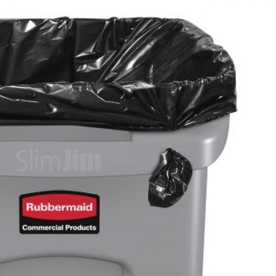 Rubbermaid Slim Jim Bin Grey - 87ltr on a White Background