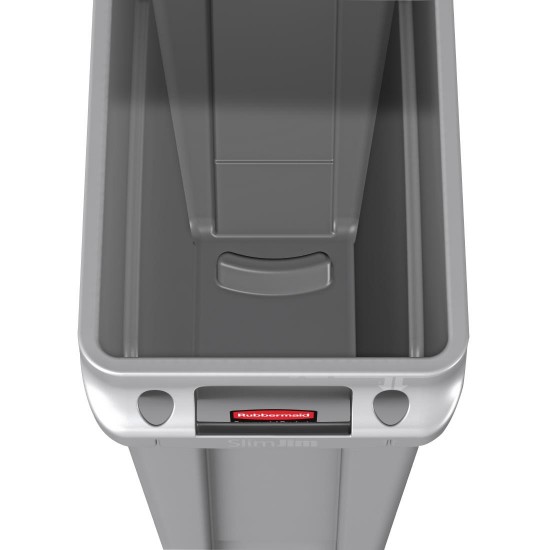 Rubbermaid Slim Jim Bin Grey - 87ltr on a White Background