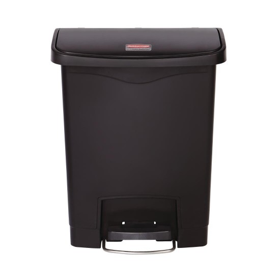 Rubbermaid Slim Jim Step On Resin Front Pedal - 30ltr Blk