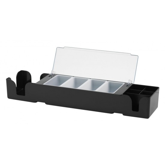 Black Condiment & Napkin Bar Centre