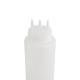 Squeeze Bottle Clear 24oz 3 Nozzle