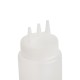 Squeeze Bottle Clear 24oz 3 Nozzle