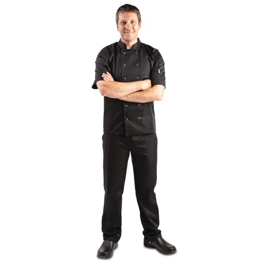 Woman Wearing Black Chefs Jacket