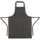 Butchers Bib Apron Navy and White Stripes