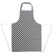 Butchers Bib Apron Navy and White Stripes