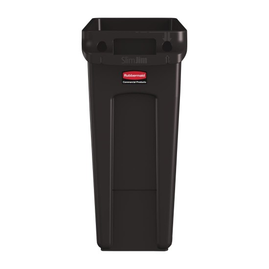 Rubbermaid Slim Jim Container With Venting Channels Brown - 60ltr