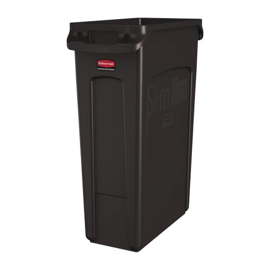 Rubbermaid Slim Jim Container With Venting Channels Brown - 87ltr