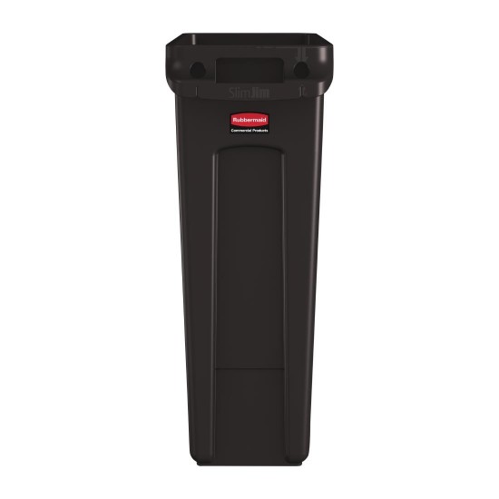 Rubbermaid Slim Jim Container With Venting Channels Brown - 87ltr