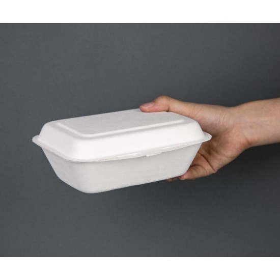 Fiesta Green Compostable Hinged 7x5'' Container X 250