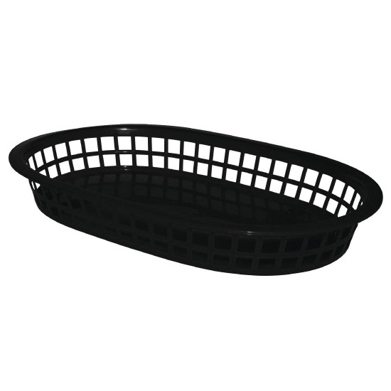 Black Oval Polypropylene Food Basket 