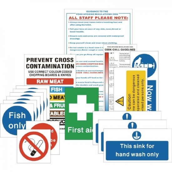 Senior Hygiene Catering Pack Signs (pack 17) (self-adhesive)