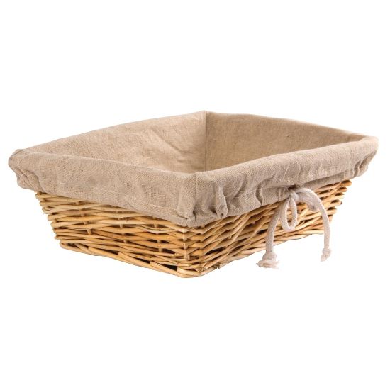 Wicker Basket With Removable Cloth Rectangular - 95x315x230mm